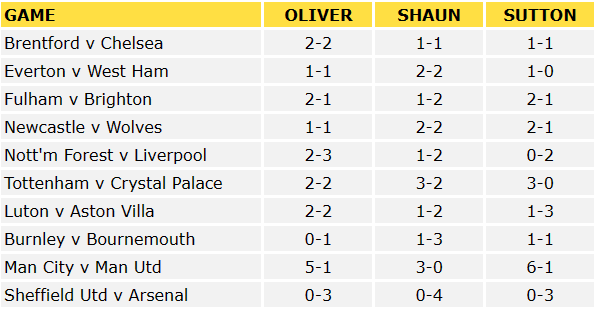 Premier League Predictions