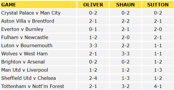 Premier League Predictions