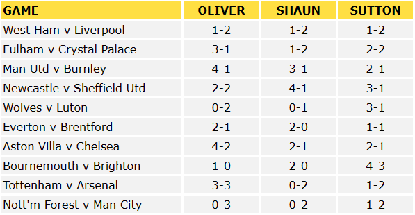 Premier League Predictions
