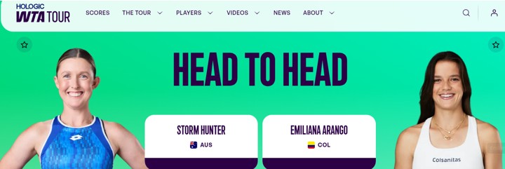 WTA Head-2-Head - Storm Hunter v Emiliana Argano